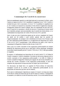 Statement from the General Rapporteur of the Competition Council